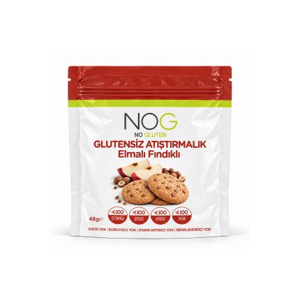 NoG Glutensiz Elmalı Fındıklı Atıştırmalık 48 gr.